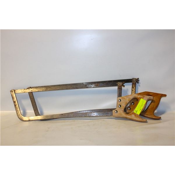 2 VINTAGE MEAT/BONE SAW - KLYSTONE