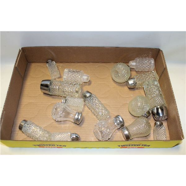 LOT OF VINTAGE DIAMOND POINT SALT AND PEPPER