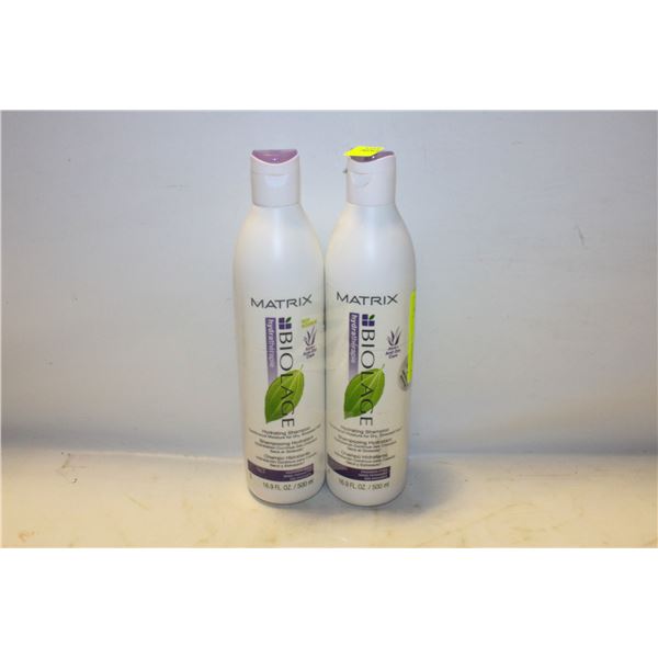 2 MATRIX BIOLAGE HYDRATING SHAMPOO 500 ML BOTTLES