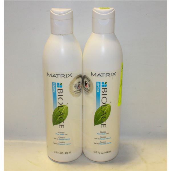 2 MATRIX BIOLAGE FIRM HOLD GEL 400 ML BOTTLES