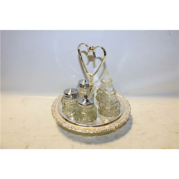 VINTAGE QUEEN ANNE SILVER PLATE ROTATING