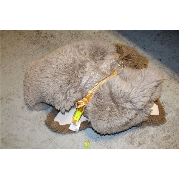 SHEEP RUG AND 2 IMITATION RUGS