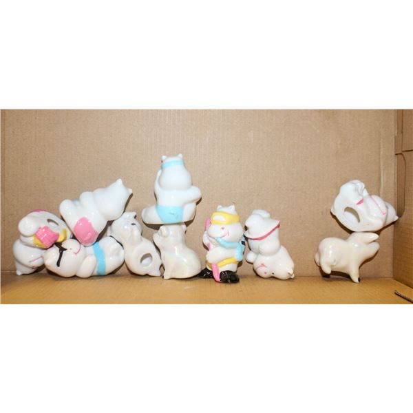 LOT OF VINTAGE HIPPOS AND PIGS DÉCOR