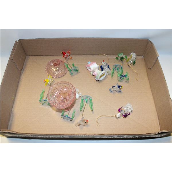 LOT OF BIRD AND ANGEL MINI DÉCOR