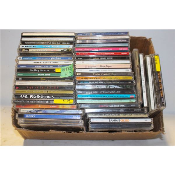 DVD'S ASSORTED APPROXIMATELY 48 IN BOX