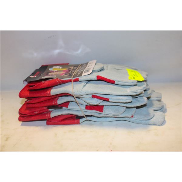 4 PAIRS COWHIDE MEAN MOTHER GLOVES