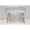 Image 1 : VINTAGE SALT & PEPPER SHAKERS ON METAL CADDY