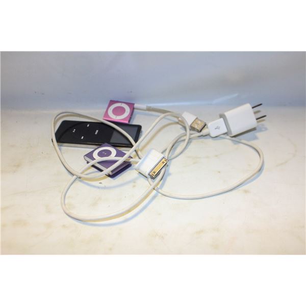 LOT OF THREE IPODS, UNLOCKED WORKING, INCL ONE