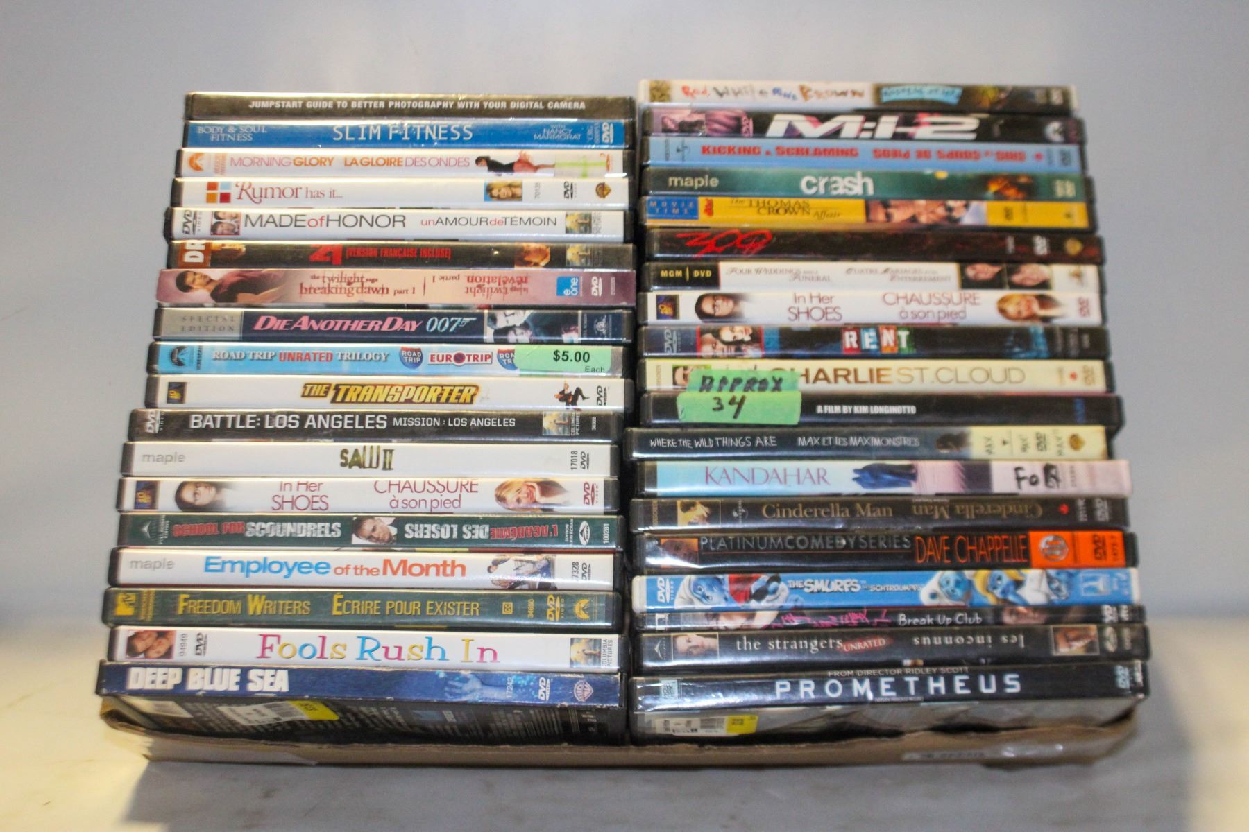 DVDS ASSORTED APPROXIMATELY 34 IN BOX - Kastner Auctions