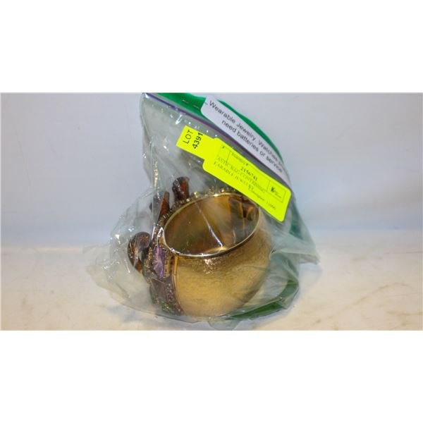 PLASTIC BAG CONTAINING WEARABLE JEWELRY