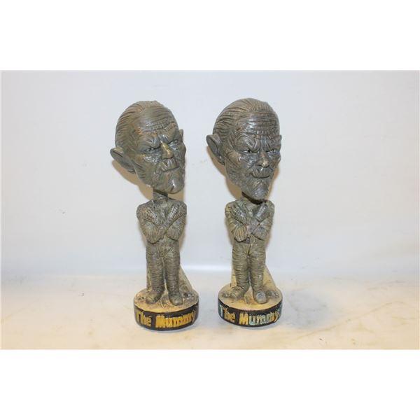 2 THE MUMMY BOBBLE HEADS 9" HIGH