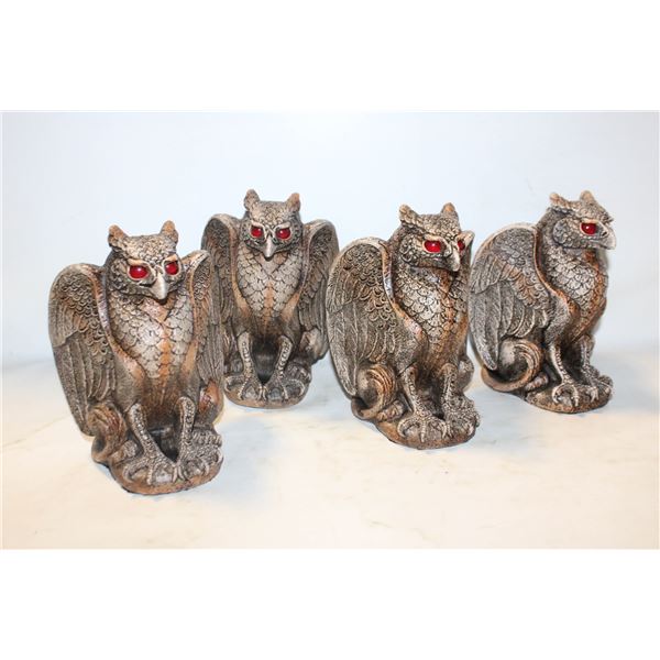 4 EAGLE CANDLE HOLDERS 8" HIGH