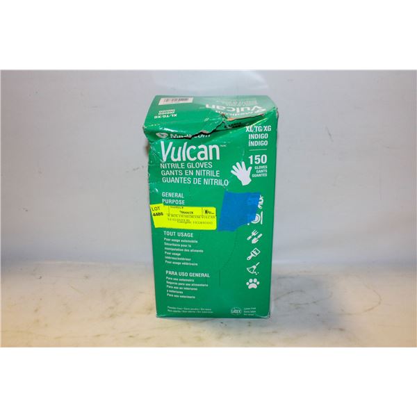 NEW W BOX 150 MEDICOM VULCAN NITRILE GLOVES XL