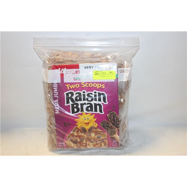 REPACKED 1.44KG KELLOGGS TWO SCOOPS RAISIN BRAN