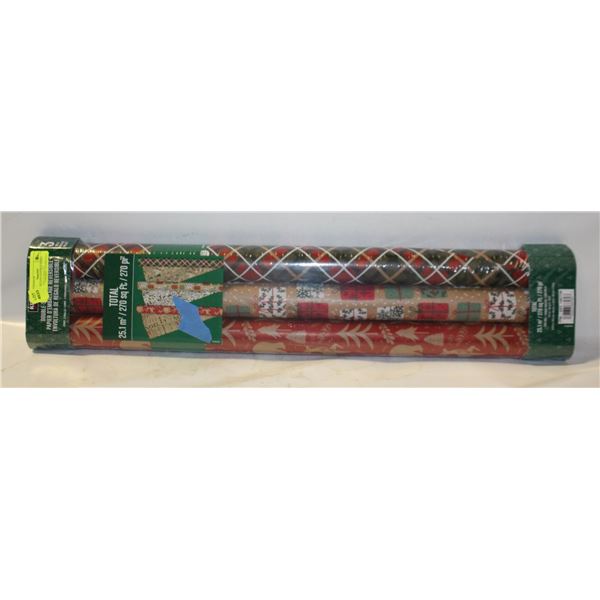 NEW KIRKLAND DOUBLE SIDED WRAP 3 ROLLS 270SQ FT