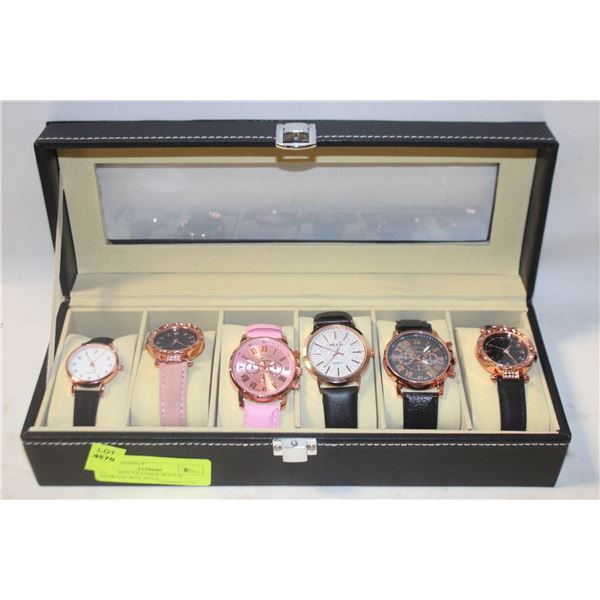 NEW FAUX LEATHER WATCH STORAGE BOX WITH
