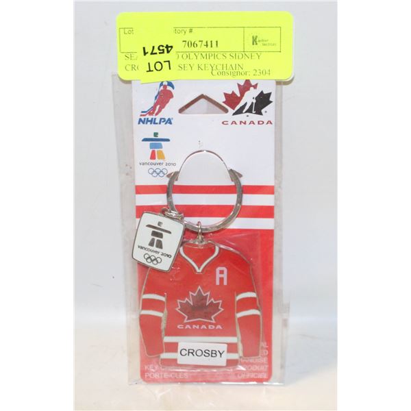 SEALED 2010 OLYMPICS SIDNEY CROSBY JERSEY KEYCHAIN