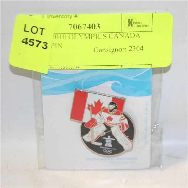 SEALED 2010 OLYMPICS CANADA GOALIE PIN