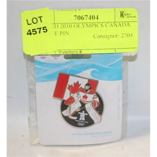 SEALED 2010 OLYMPICS CANADA GOALIE PIN