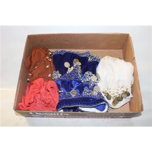 4 BELLY DANCE HIP SCARVES