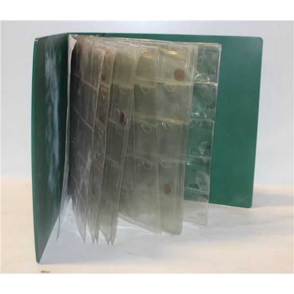BINDER OF COIN SLEEVES INCLUDES SOME COINS