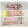 Image 1 : 3 ERAS OF CANADIAN $2 BILLS