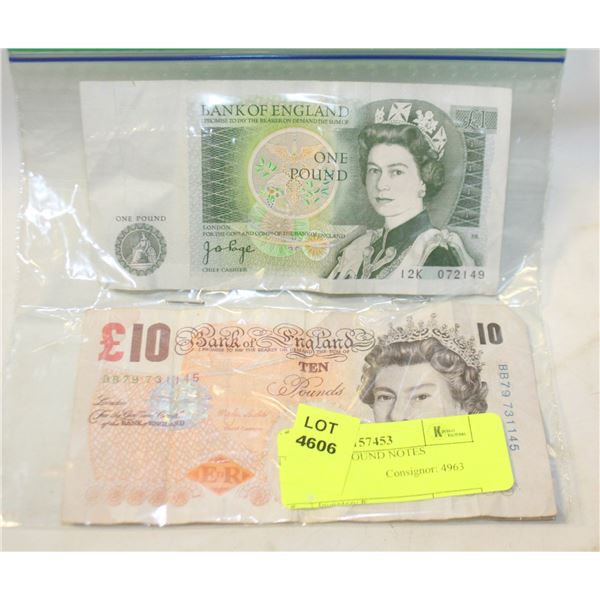 $11 ENGLISH POUND NOTES