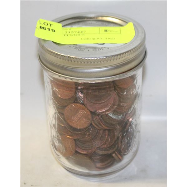 JAR FULL OF PENNIES