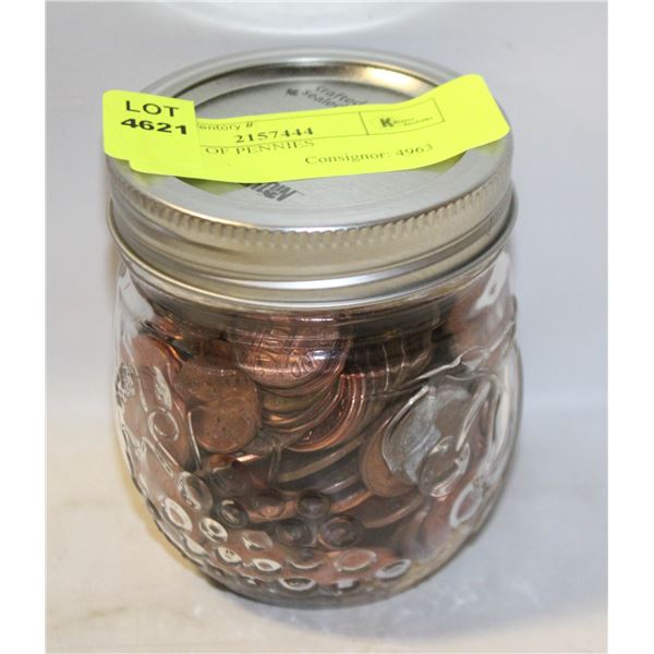 JAR FULL OF PENNIES