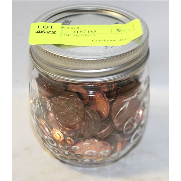 JAR FULL OF PENNIES