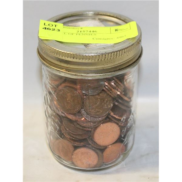 JAR FULL OF PENNIES