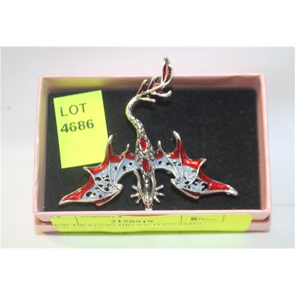 NEW DRAGON BROOCH ENAMEL DRIP OIL DESIGN