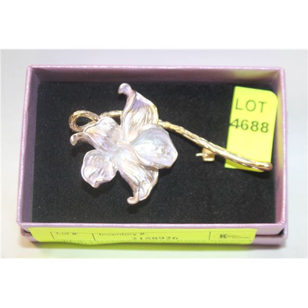 NEW LOTUS FLOWER KNOT BROOCH PURPLE