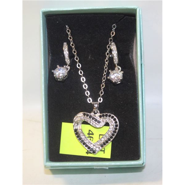 NEW HEART SHAPED NECKLACE WITH BLACK