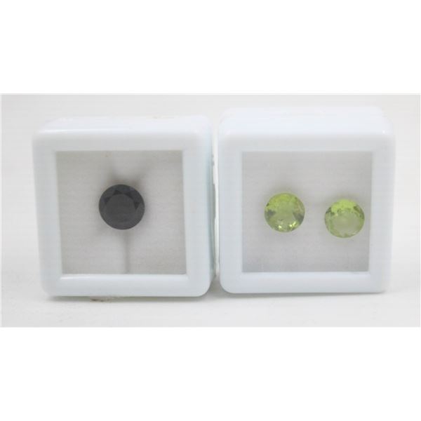 #248-NATURAL PERIDOT 2.50CT & DARK RED GARNET 2.35