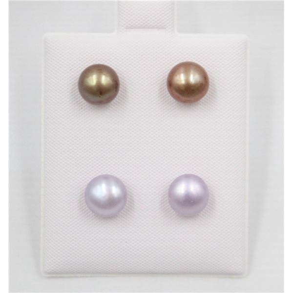 #170-NATURAL AKOYA PEARL STUD EARRING 2PAIR