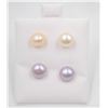 Image 1 : #159-NATURAL AKOYA PEARL STUD EARRING 2PAIR