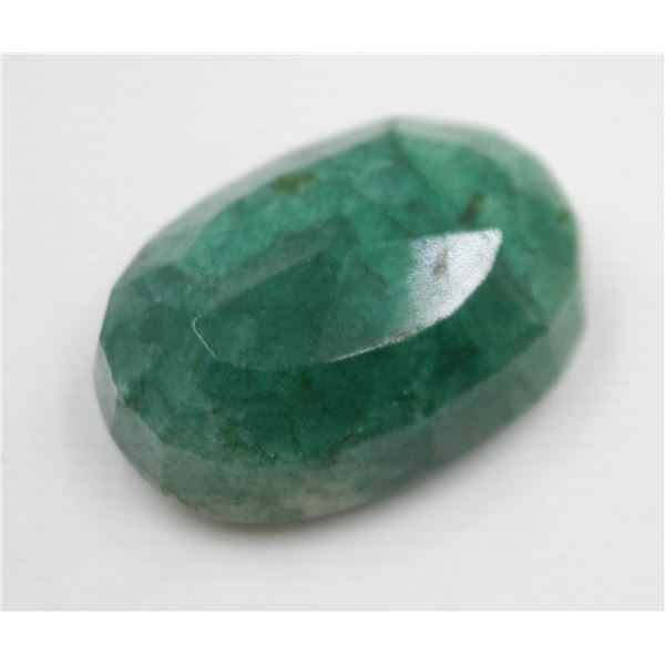 #44-NATURAL GREEN EMERALD GEMSTONE 141.85 CT