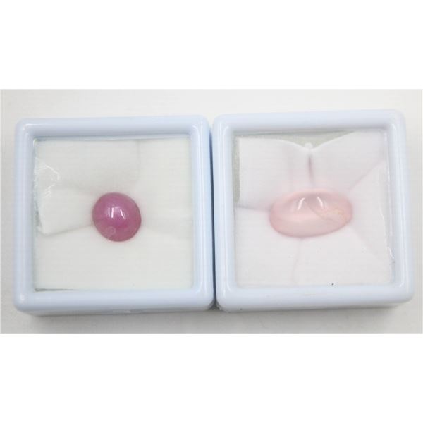 #146- NATURAL RED RUBY 9.85 CT / YELLOW OPAL 7.28