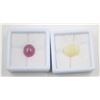 Image 1 : #154-NATURAL RED RUBY 9.14CT/ROSE QUARTZ 13.15CT