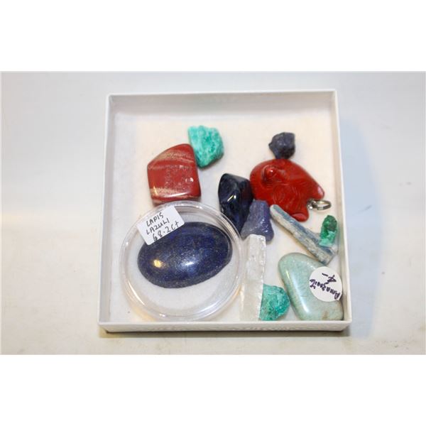 12 PCS ASSORTED GEMSTONES ASSORTED