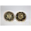 Image 1 : 2PCS PRESIDENT TRUMP 2018 GOLD PLATED COINS