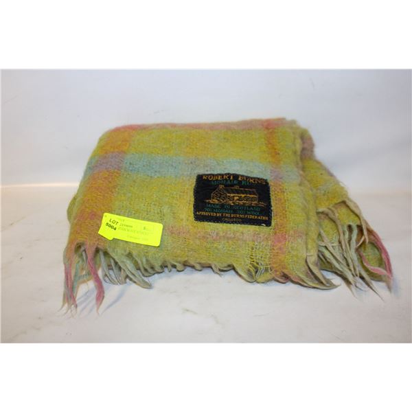 VINTAGE MOHAIR/WOOL ROBERT BURNS RUG