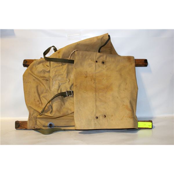 ANTIQUE TRAPPERS BACKPACK CANVAS/WOOD