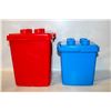 Image 1 : VINTAGE LEGO STORAGE BUCKET W/LID- LOT OF 2