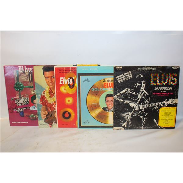 VINTAGE ELVIS RECORDS BOX LOT