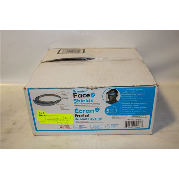 PREMIUM FACE SHIELDS- BOX OF 4- NEW