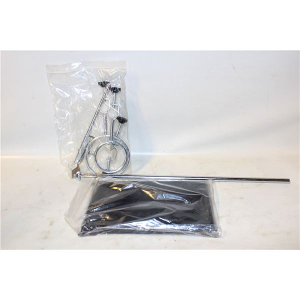 QWORK LAB STAND 16” W/CLAMPS+HOLDERS