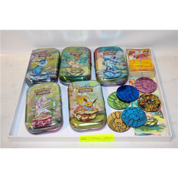 POKEMON LOT - TINS, CARDS, TOKENS