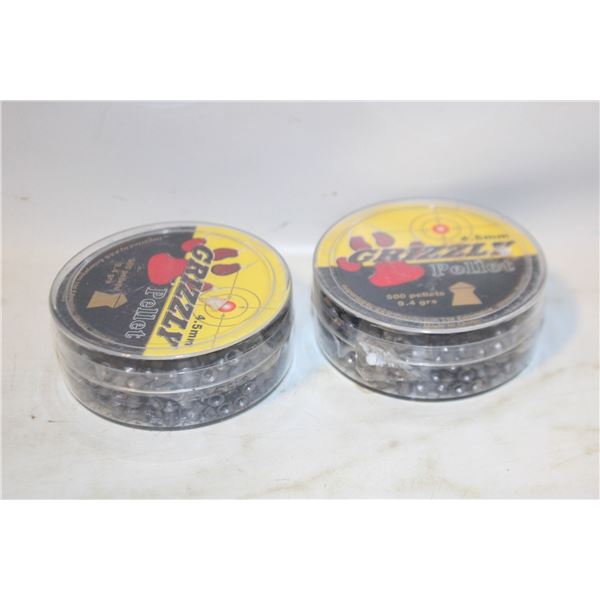 2 X 500 GRIZZLY PELLETS 4.5 MM 9.4GRS